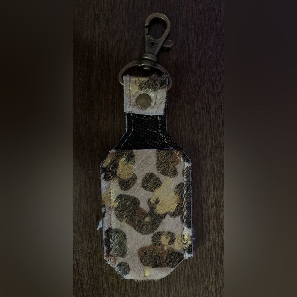 Acid Was Gold Leopard Hide Chapstick/Lipstick Holder.